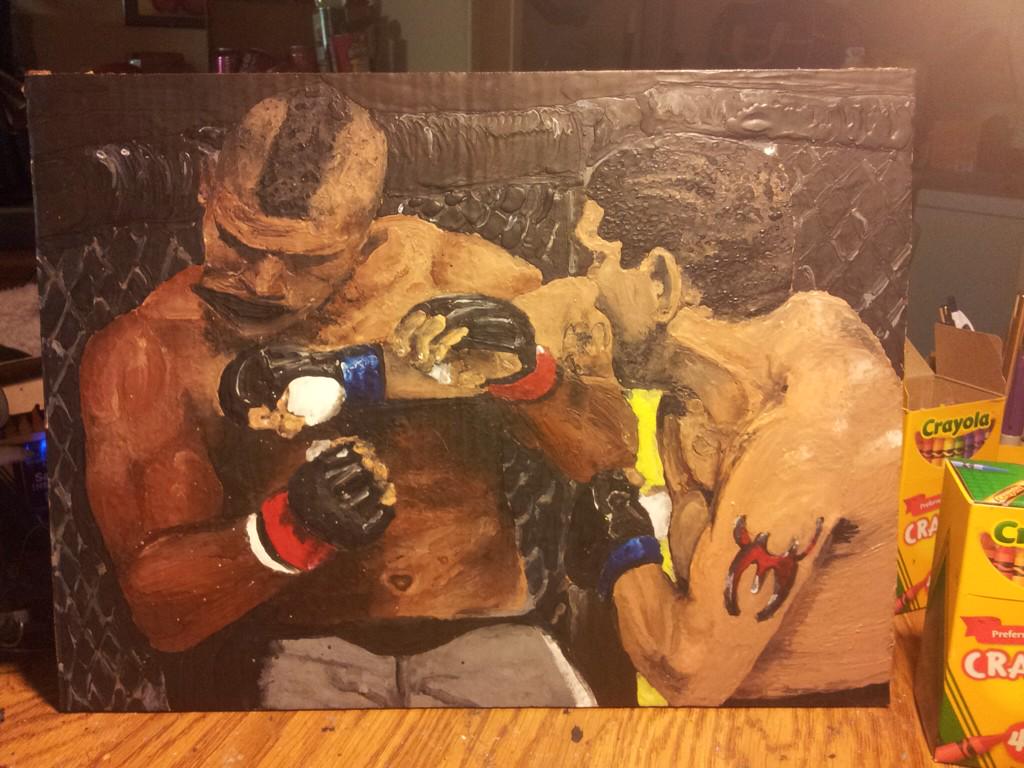 LucasW37's tweet photo. I'm ready for some MMA tonight #ufc #heavweights #meltedcrayon http://t.co/DVnQt9gMCS