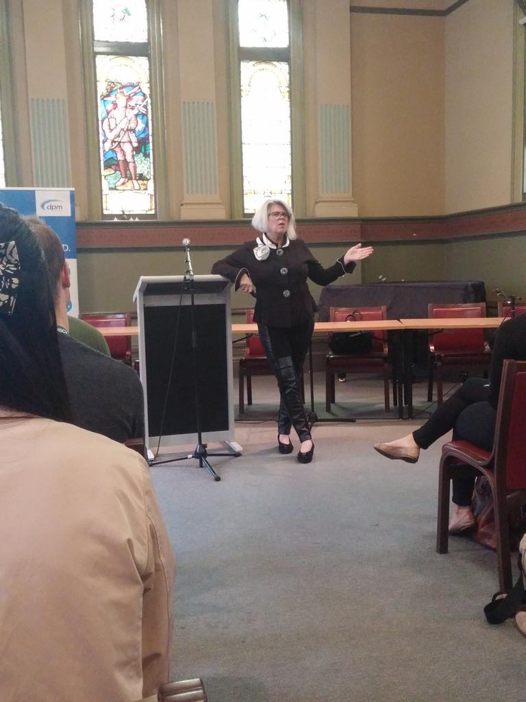 nabraham01's tweet photo. @DrSallyCockburn kicking off @MSCVict  #VLS15  talking about "The Voice of Leadership". http://t.co/owPJ4jNi3L