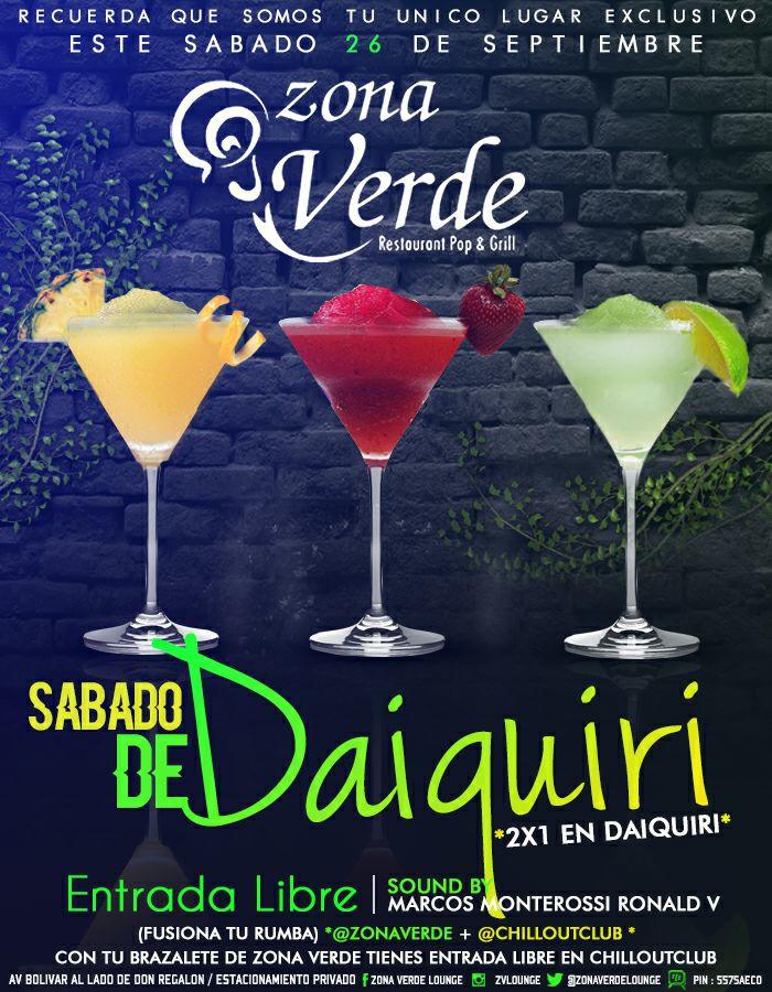 ZonaVerdeLounge's tweet photo. Ya abrió sus puertas El Lugar Mas Exclusivo de La Ciudad con  2x1 en DaiquiriAL RITMO DE @aka_djmark y @djronaldv http://t.co/tEQ1S3W3YA