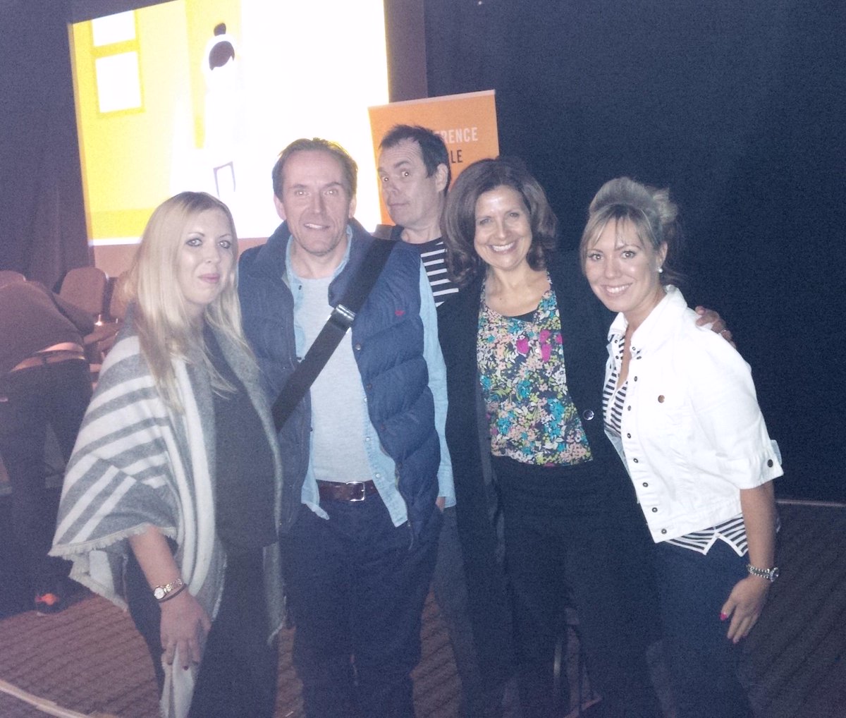 Honey_Bee_4's tweet photo. Great to meet you @ItsKevinEldon @ActualBenMiller @RebeccaFront good luck for @Crackanory @DaveTVChannel @UKTV_Press http://t.co/2YBoEUYJlB