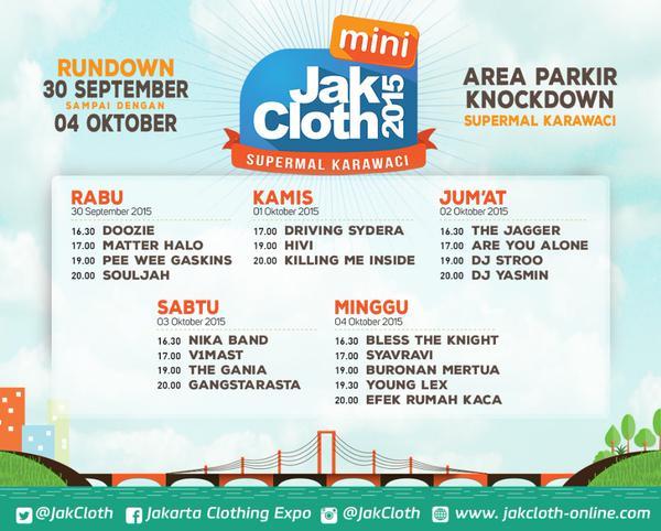 JakCloth's tweet photo. 3 Hari lagi Mini JakCloth Supermal Karawaci 30 Sept - 4 Okt 2015 http://t.co/5PxNszrs6p