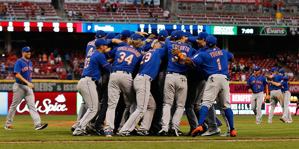 #HappyRecap: #Mets clinch 1st NL East title in 9 years with win over Reds! atmlb.com/1WpXZJC #LGM