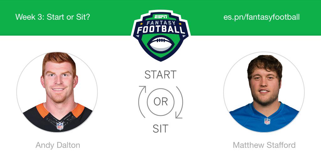 adluce's tweet photo. Who should I start this week? Andy Dalton or Matthew Stafford! @ESPNFantasy #FantasyFootball http://t.co/2oPGCUfXM3