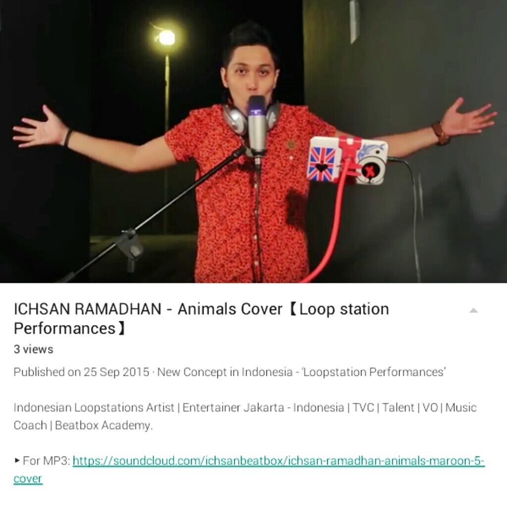 Out Now! Watch ICHSAN RAMADHAN - Animals Cover【Loopstation Performances】on YouTube 👉 youtu.be/oLwGV7G_ibs .