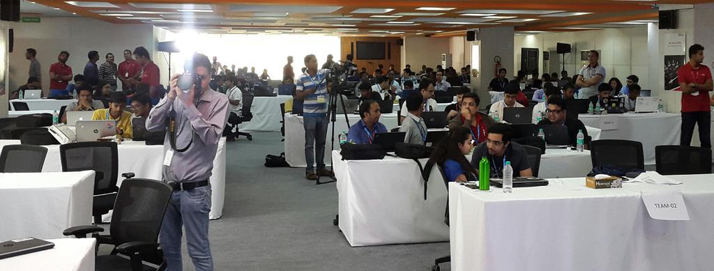 TweshMishra's tweet photo. .@tech_mahindra bringing minds in Silicon Valley and Noida together .@BloombergTVInd #cfhackathon #cfcodeforindia http://t.co/h1IyKJKyKD