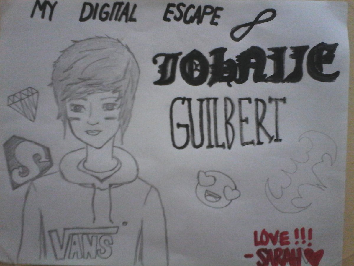 A simple drawing from me 💜 i love you @johnnieGuilbert