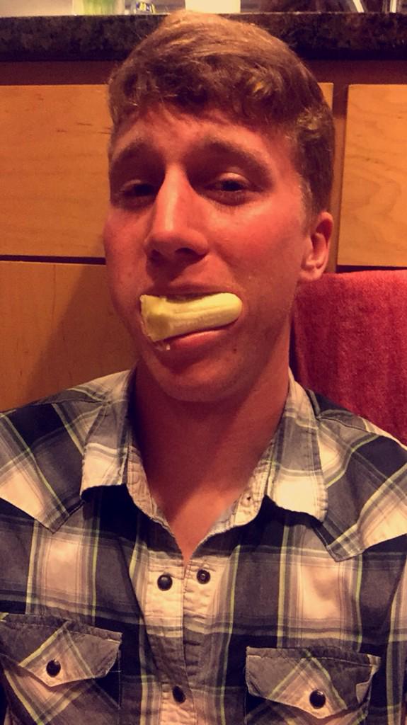 UIUCBananas's tweet photo. when someone shoves an entire banana in your mouth http://t.co/gRHrKnIsRX