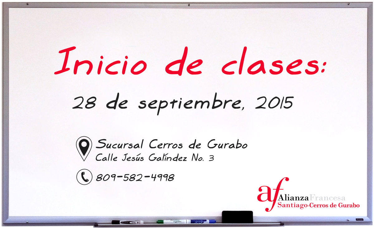 Inicio de clases, sucursal Cerros de Gurabo. #alianzafrancesastgo