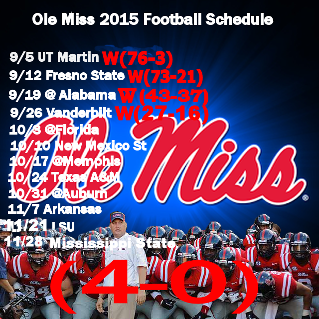 RebelBasser's tweet photo. 4-0!! The game was a battle, but the Rebels #TookAStand @OleMissFB http://t.co/Aw6TQdkKnu