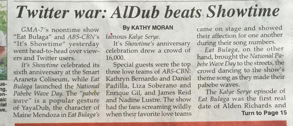 AngPoetNyo's tweet photo. Front page, Philippine Star today! http://t.co/1D9eMFkVTa