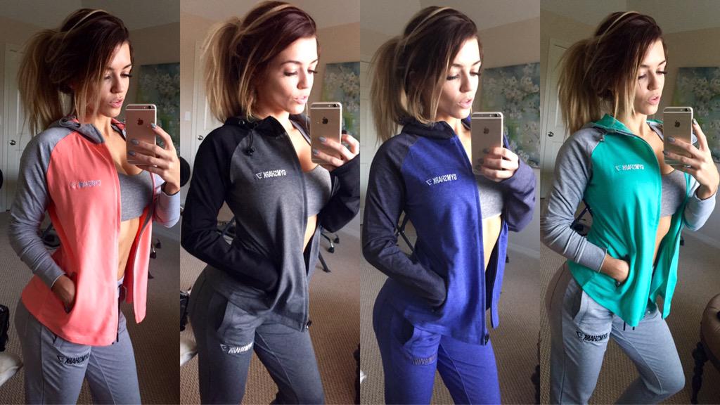 itsnikkib's tweet photo. New #gymshark women's tracksuits are ๐ฃ
(Coming out October--code NIKKI10 for discount which I always forget about.) http://t.co/tEh8SG4nw3