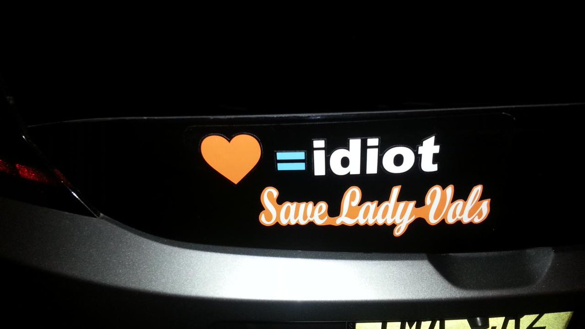 saved_lady_vols's tweet photo. Saw this on a car today #saveladyvols http://t.co/C8CQuMsYyh