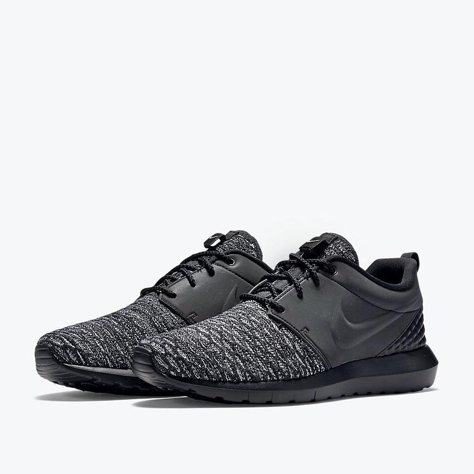 nike roshe nm flyknit black