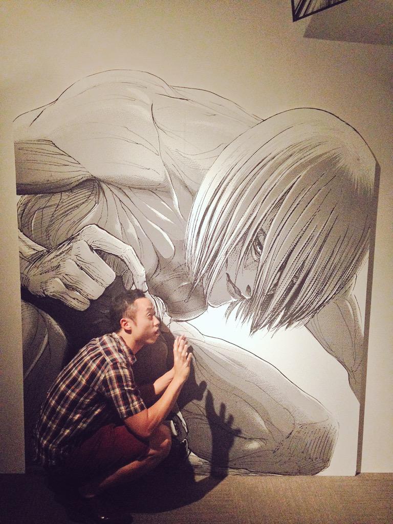 cherleu's tweet photo. Otaku game strong 😝 #巨人体験 #ウオール大阪 #attackontitan #wallosaka http://t.co/1ZQGOVqCyA