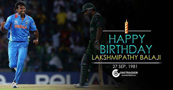 Happy Birthday Lakshmipathy Balaji. He turns 34 today....  