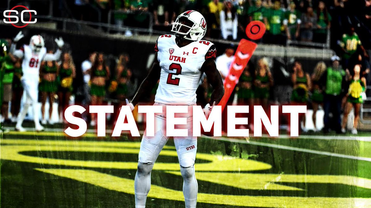 SportsCenter's tweet photo. No. 18 Utah completely dominates No. 13 Oregon, 62-20.

Utes racked up 530 yards of total offense. http://t.co/2NdYn9ncVF