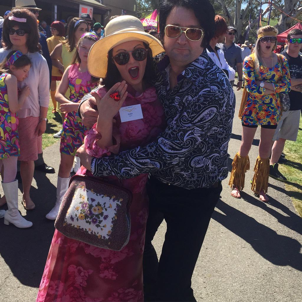 Just got an Elvis cuddle. Bay to Birdwood attracts all sorts. Such a fabulous day #Adelaide #Elvis