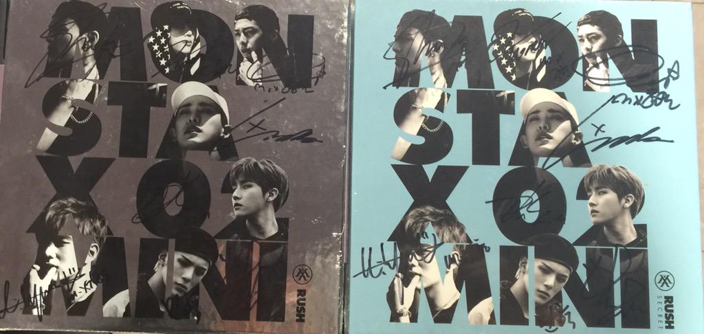 MONSTA X】『RUSH』サイン入りCD、現時点で残り少なくなってきており