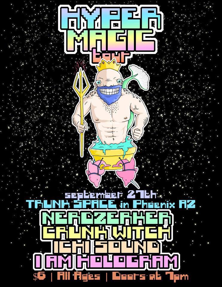 thetrunkspace's tweet photo. Tomorrow, sun. sept. 26th at Trunk Space #nerdzerker #crunkwitch #iamhologram #ichisound http://t.co/GS0yiLIYyJ