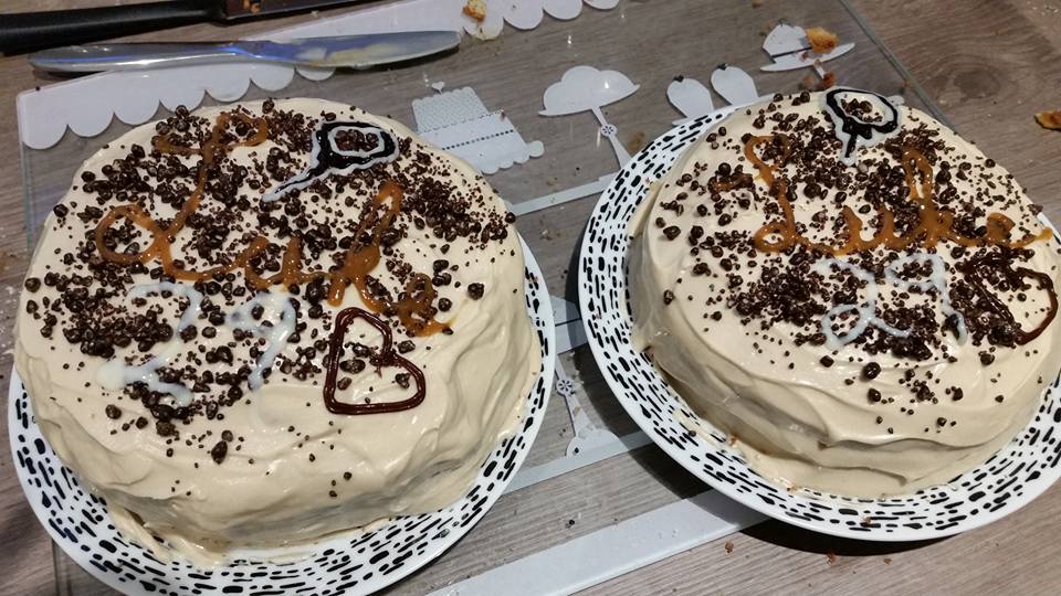 TamsynMMurphy's tweet photo. @asda Here are cakes I baked for my husbands' birthday, It's a vanilla cake with coffee icing, so yummy #asdabaking http://t.co/CdYDtasFsa