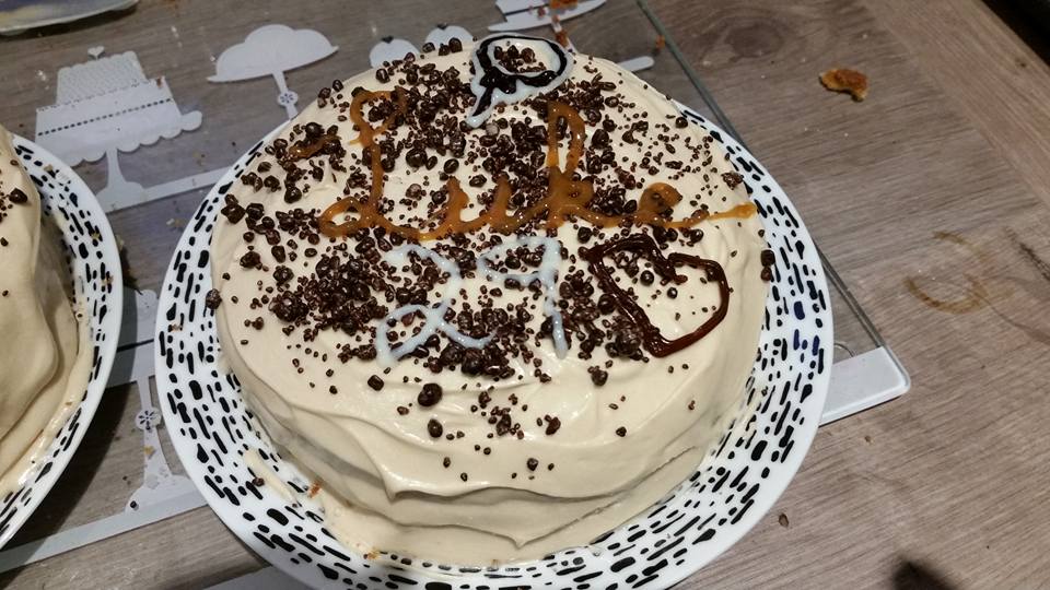 TamsynMMurphy's tweet photo. @asda Here are cakes I baked for my husbands' birthday, It's a vanilla cake with coffee icing, so yummy #asdabaking http://t.co/CdYDtasFsa