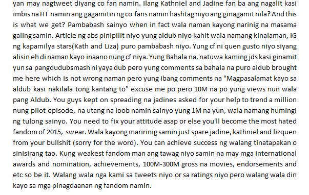 MUJIF1LM's tweet photo. This will be the last time na magrarant ako about ALDUB. "STAY ON YOUR LANE" idgaf. x

 #PushAwardsJaDines http://t.co/uwNiBL2dqo