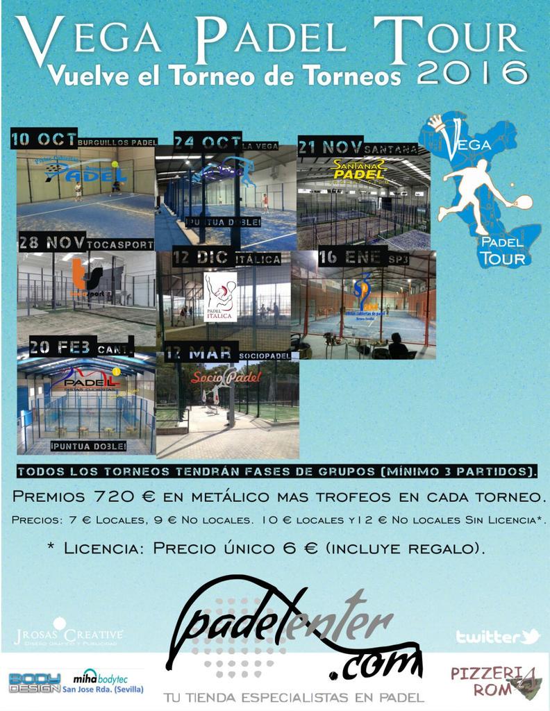 vegapadeltour's tweet photo. Vuelve el torneo de los torneos. Cartel oficial y fechas de cada sede, patrocinador oficial @padelenter http://t.co/GcNKvpywTP