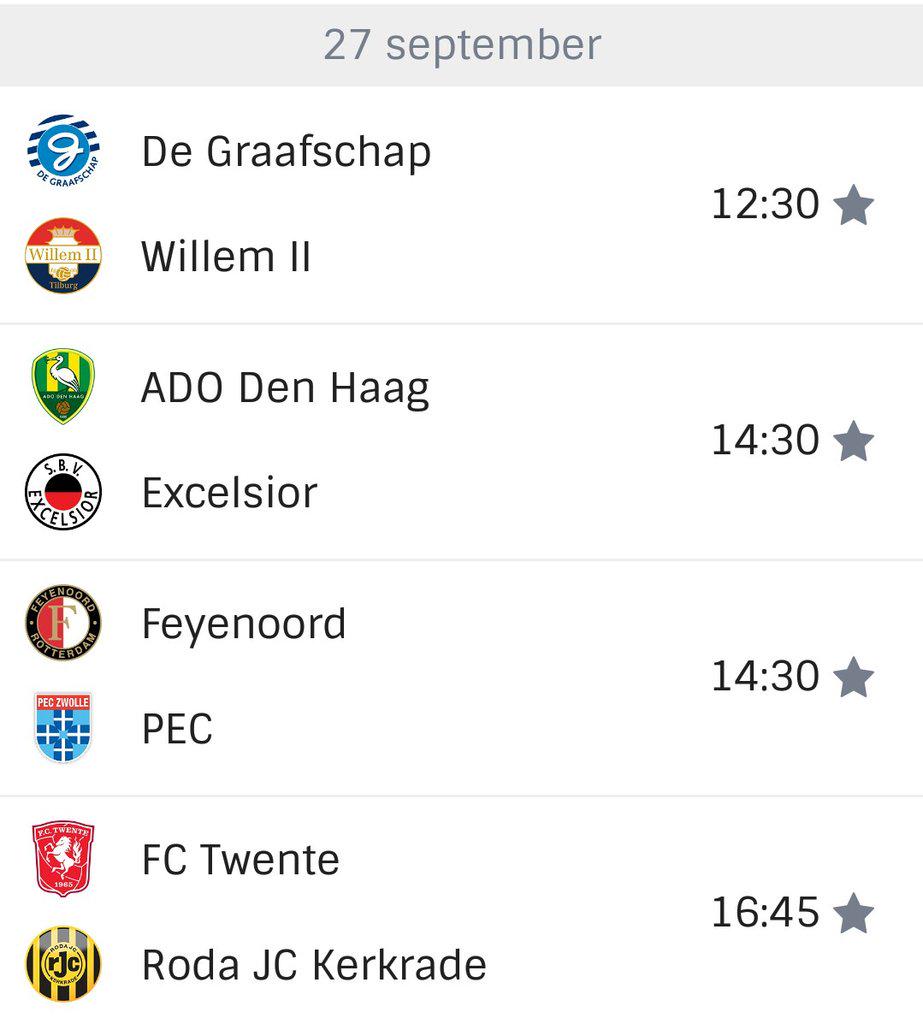 Het is weer zondag! Dus tijd voor voetbal!!! Het voetbalprogramma voor vandaag natuurlijk live <a href="/DenBartel/">Café Den Bartel</a>