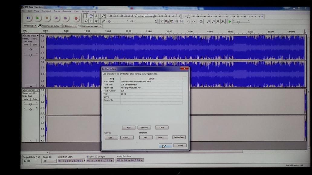 NBTRadio's tweet photo. Metadata is in and "#Conversations' Ep.36 with @SaraNiemietz is in #finalmixdown! It will be #live shortly! #newmusic http://t.co/bks4kTMZmh