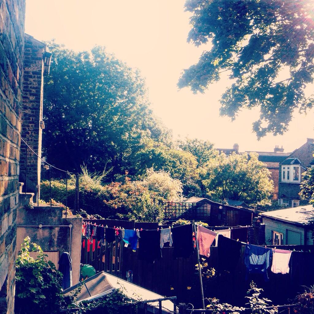 susalasus's tweet photo. Love the view out the back of our flat. Have my coffee here every weekend morning #london #urbangarden #birdsandbees http://t.co/DAmDEFaAz2
