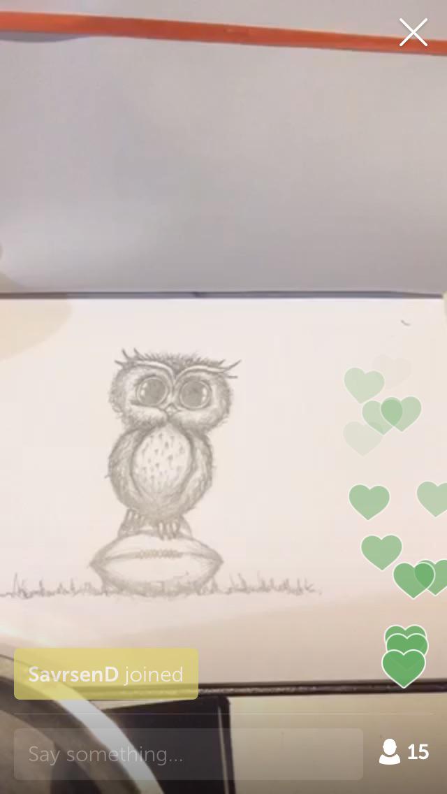 GildingGrant's tweet photo. Watching LIVE on #Periscope: Owl sketch time #owlscope number 4 🌟🌟✏️ https://t.co/r83ogLvwWo. Cool owl drawing http://t.co/wmKNyaTub4