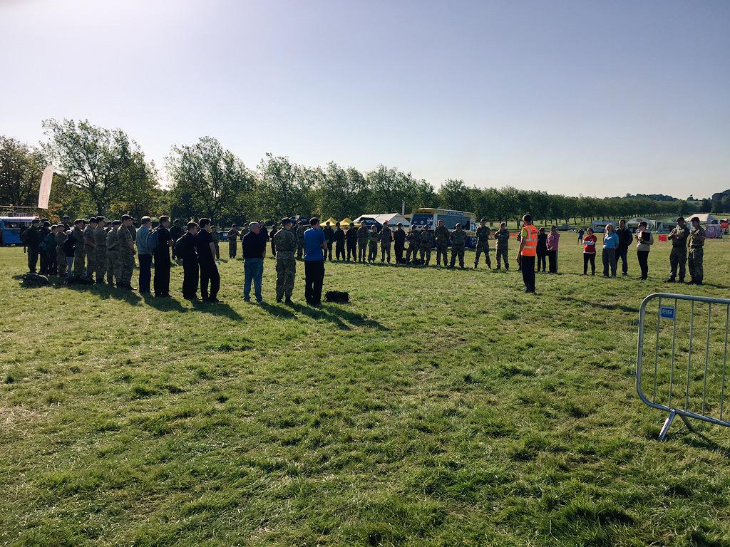 Middlesesex Wing and Brooklands College Public Services take a briefing ahead of the #windsorcastle