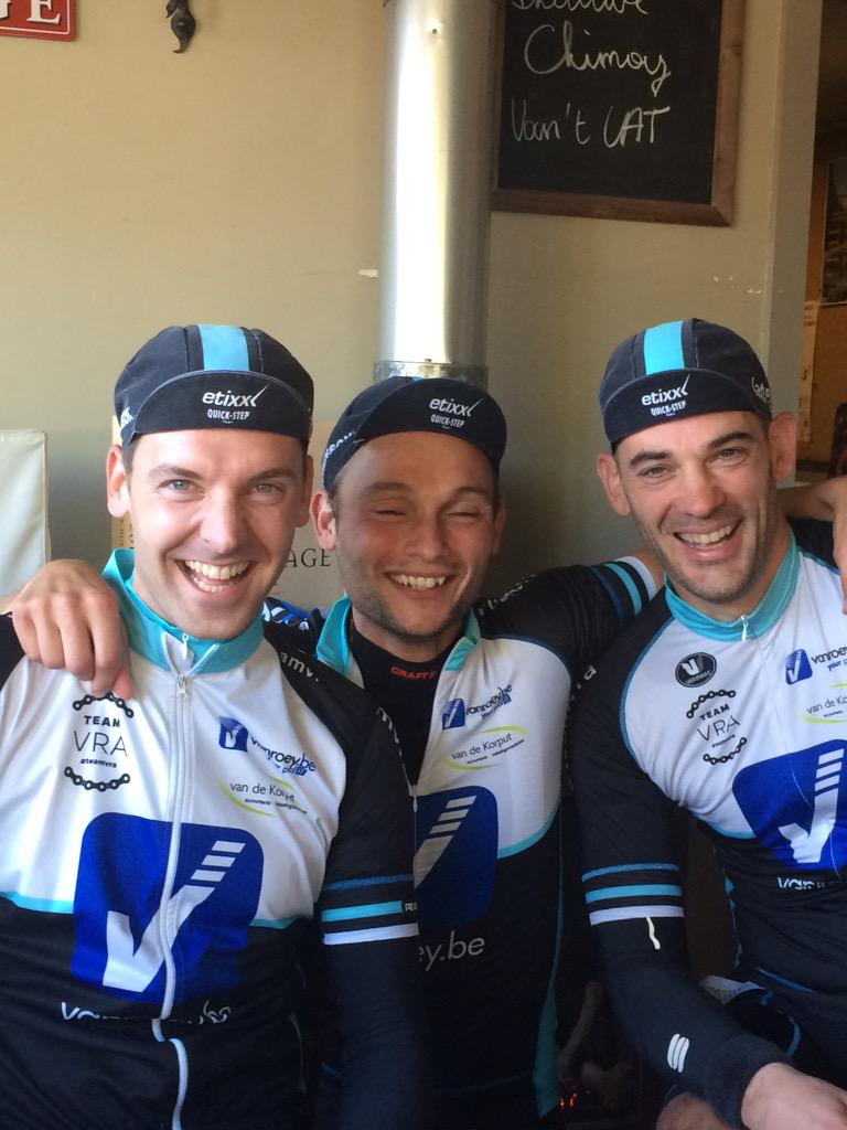 philipkenis's tweet photo. @PatLefevere @tomboonen1 @NikiTerpstra @zdenekstybar Hopelijk kleurt het WK podium straks ook helemaal #EQS #teamvra http://t.co/NVCu6pOs9I