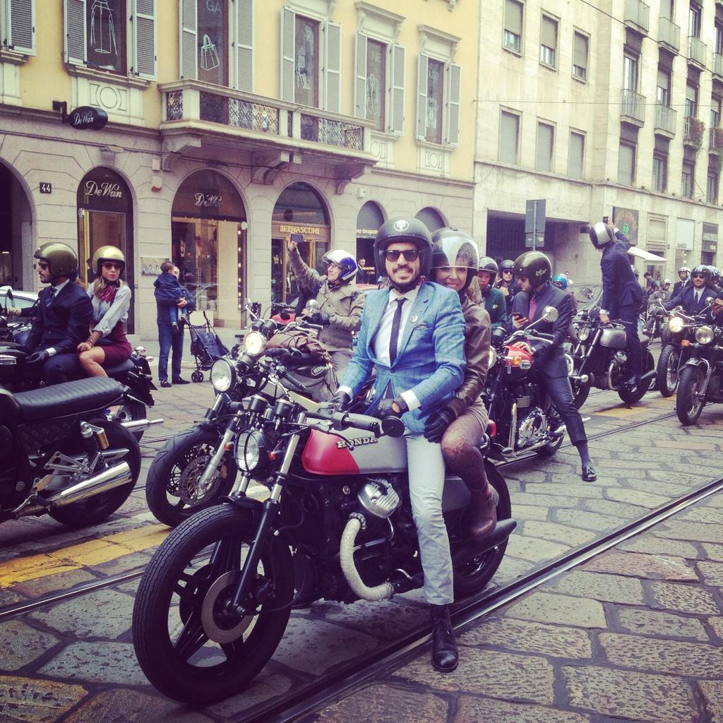 AnibaMotor's tweet photo. #aninamotorcycles @ #distinguished #gentleman #ride @gentlemansride #milan http://t.co/h2SSbJsLCV