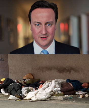PhilipSimeITV's tweet photo. Homelessness in Britain has risen by 40% since David Cameron became Prime Minister in 2010, new figures show. http://t.co/9F27zLYp8y
