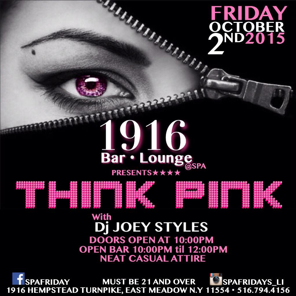 hofstrastrip's tweet photo. 1916 is going Pink for Breast Cancer Awareness Month!!!! Think Pink this Friday with Dj Joey Styles!!!! http://t.co/yhihf5jRmO