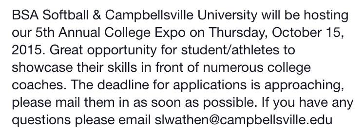 BSA &amp; Campbellsville University to host 5th Annual College Expo in October.