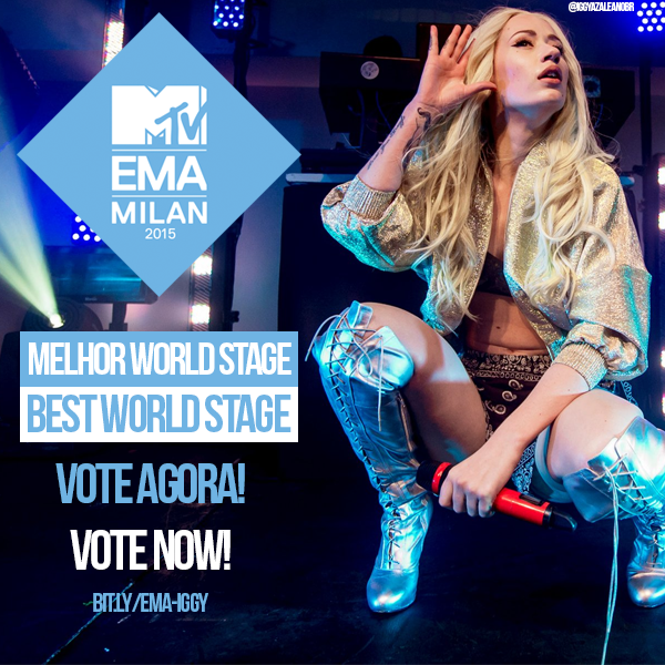 iggyazaleanobr's tweet photo. Hora de votar no EMA. Corre lá: http://t.co/ZPJWSC03Nm #EMAIggy http://t.co/RkXGtSNlUP