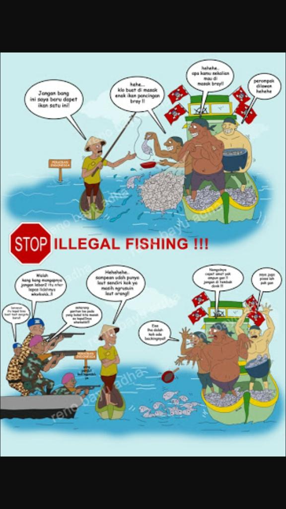 Kmi tidak sdng tidur tpi memantau dri kjauhan, jgn dikira kmi tidur nyenyak & terlena oleh janji' #StopIlegalFishing