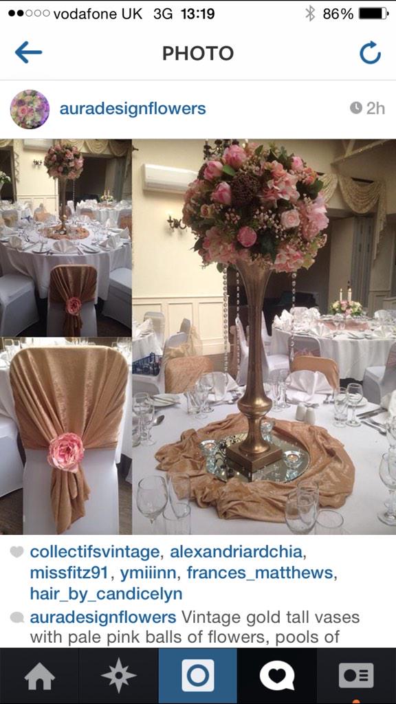 One of today's amazing centre pieces!! Pop along to our open day, open until 4pm!! #weddings #brentwood