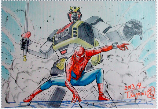 「よし、またスパイダーマンのDVDBOXを観よう!#特撮三昧 」|加々美高浩 手のLINEスタンプも発売中❗️✋のイラスト