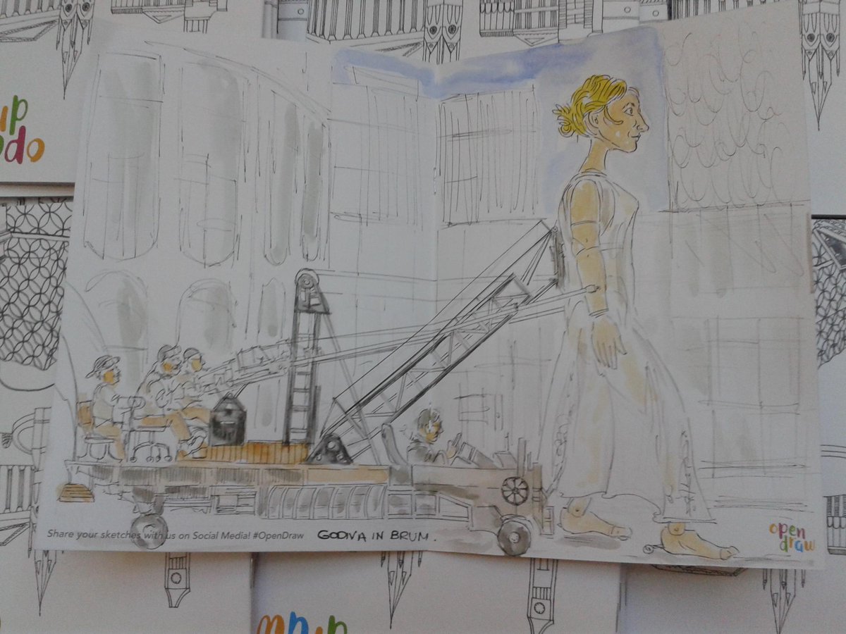 JennyDuffin's tweet image. Raj has done some epic drawings of Godiva #OpenDraw @BhamWeekender #BhamWE