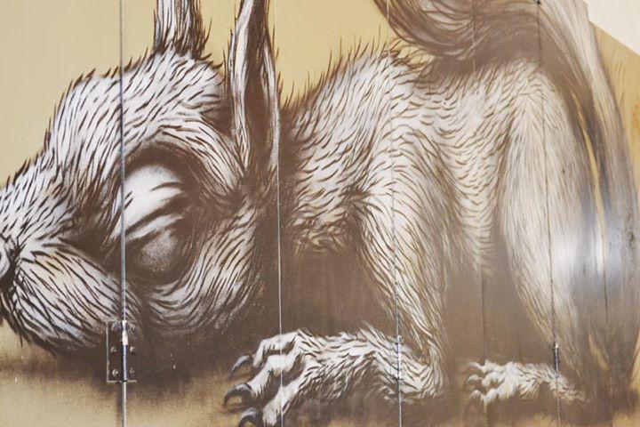 DaisyGreenFood's tweet photo. One of the first pieces of #streetart we bought- huge awesome #reclaimed #lockerdoors by #roa #streetart #londonstr… http://t.co/54k77KRRJN