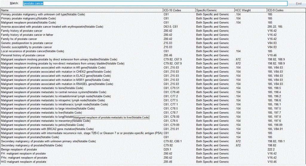 icd 10 code history rectal cancer