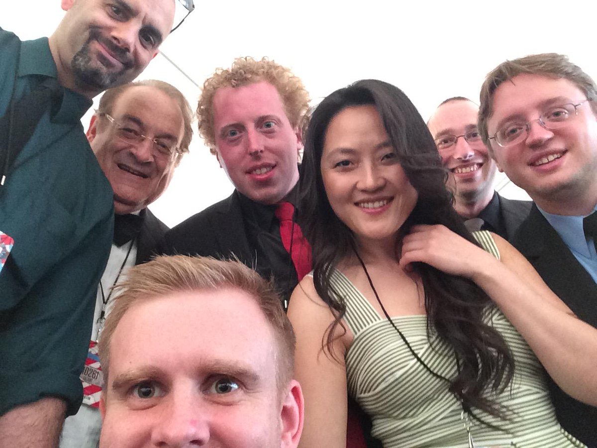 OscuroQuintet's tweet photo. Post performance selfie 
#oscuroquintet #wmof2015 #PopeInPhilly #tango #itwasagoodnight http://t.co/kN1Sqc7VNN