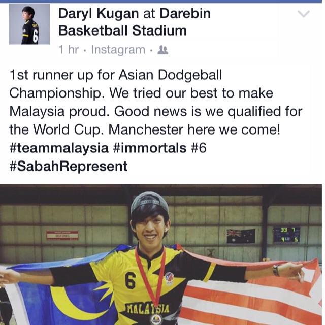 rey_922's tweet photo. Congrats team malaysia #malaysia #sabahan @Khairykj http://t.co/UHbdSjOAuv