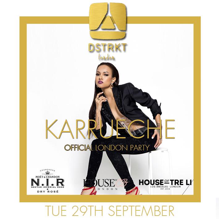 dstrktlondon's tweet photo. Guess who's coming to party with us this #Tuesday @karrueche #best #night @Moet_UK #moetnir @HouseOfCB @HouseOfTreLi http://t.co/EsXrIgyfXh
