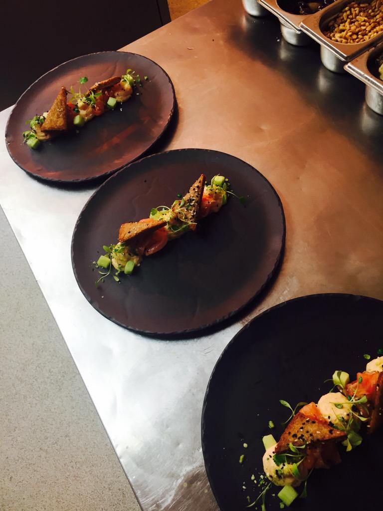 ChefHev's tweet photo. @GHStockbridge Time to shift some Test trout! Hot smoked, smoked mousse, trout toasts. The memories @ChefyCooper http://t.co/GGnjKmIeuG
