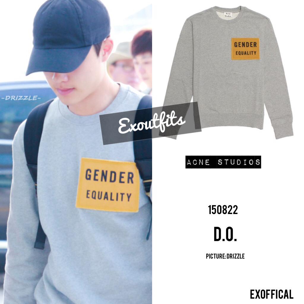exoutfits's tweet photo. 150822 D.O. 
Details: Acne Studios x Sweatshirt
TAKE OUT WITH FULL CREDITS http://t.co/KrLPWYGPXo
