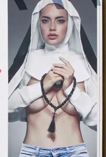 Audiobooks__'s tweet photo. Pope may face half-naked nun. Shameless brand promotion. http://t.co/dzu74KZ0BR   #PopeInUSA http://t.co/nm7vkAfwrz
